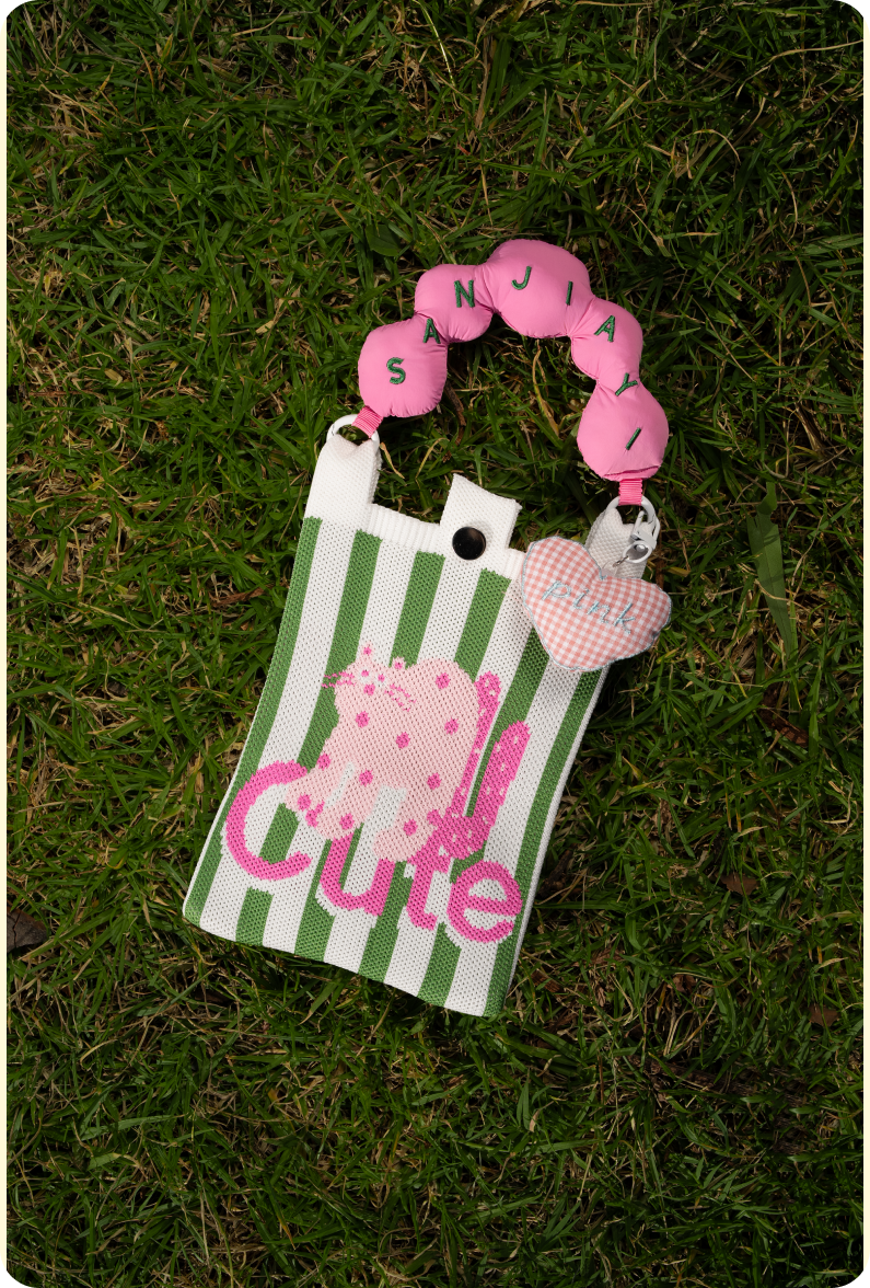 Puppy Crush Knit Bag