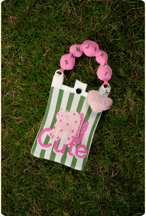 Puppy Crush Knit Bag